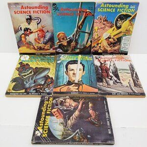 Astounding Science Fiction Magazine 1959 Jan-Jul 7 Issues Leinster Dickson More